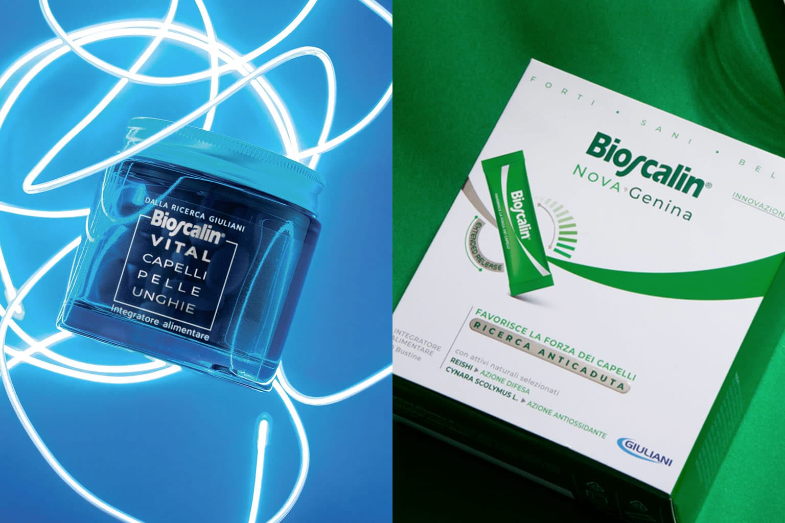 INTEGRATORI BIOSCALIN A CONFRONTO: NOVA•GENINA VS VITAL