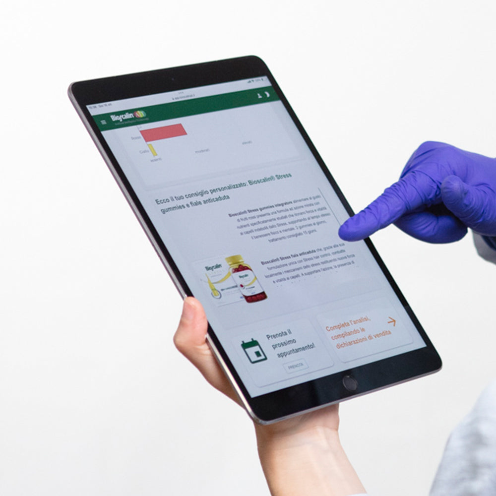 Sezione informativa per ricevere un consiglio personalizzato su cosa utilizzare per curare i capelli