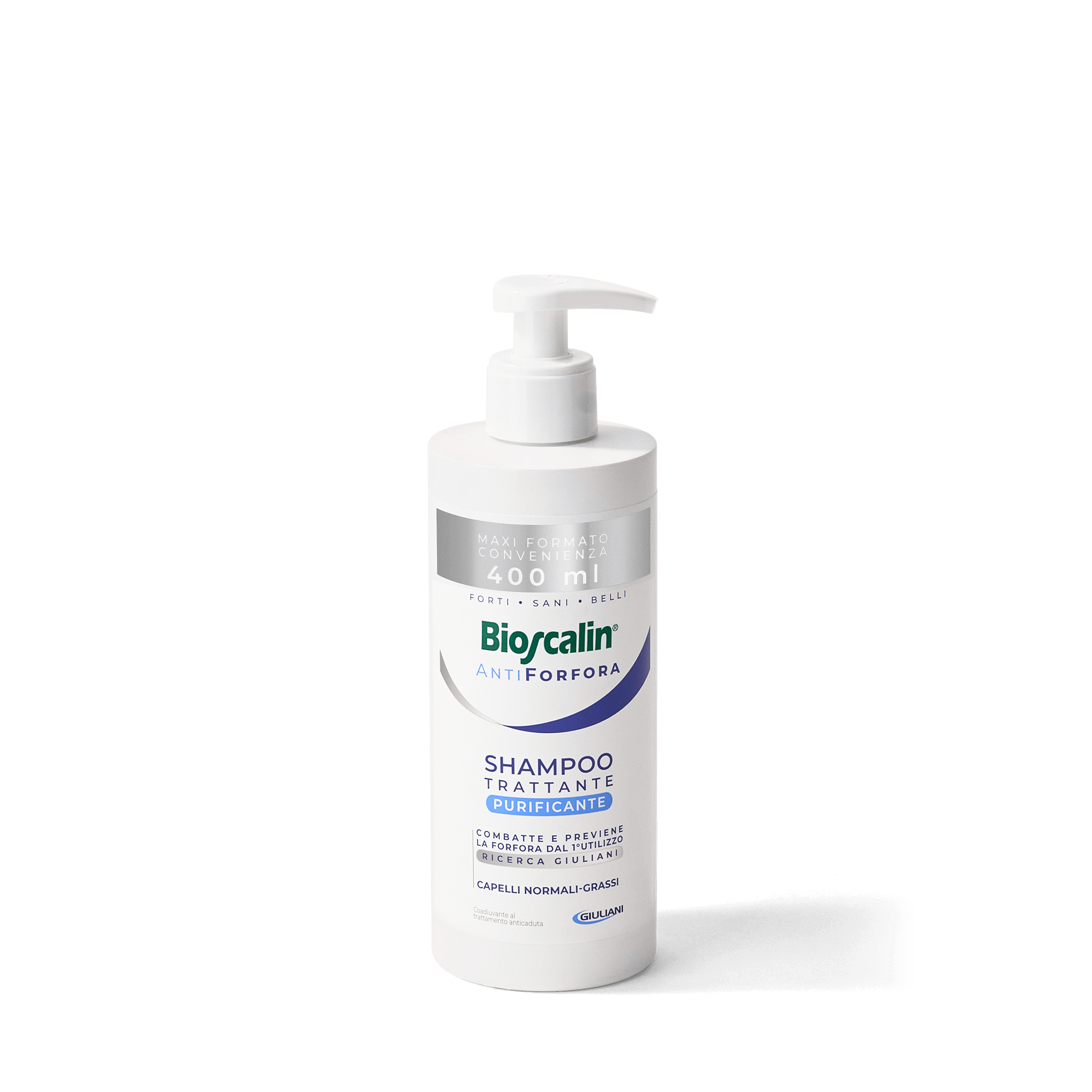 Flacone Bioscalin® Antiforfora Shampoo Purificante 400ml: maxi formato per capelli normali e grassi | #format_400 ml