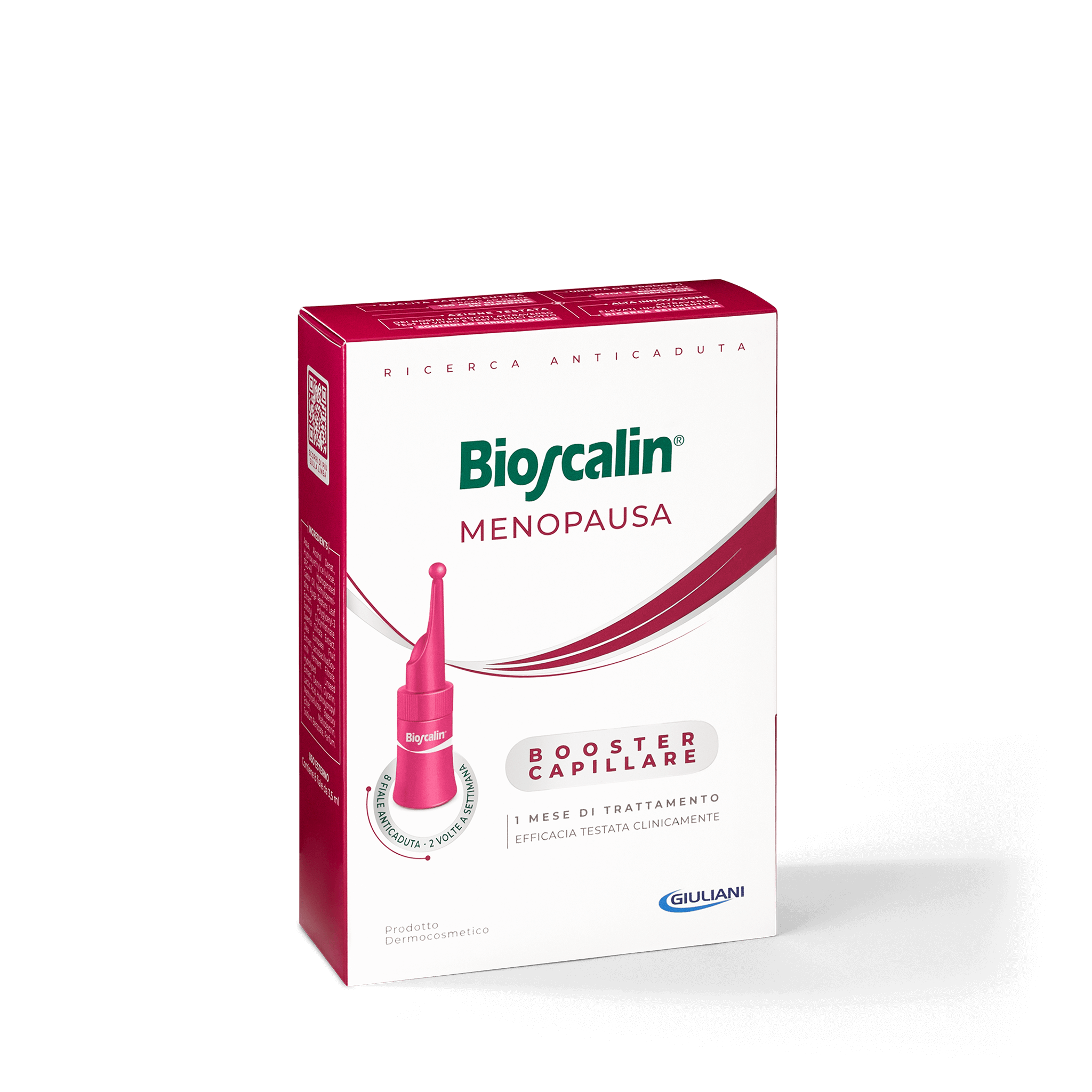 Dettaglio confezione booster capillare Bioscalin® anticaduta per capelli, linea Menopausa, 1 mese di trattamento | #format_8 fiale