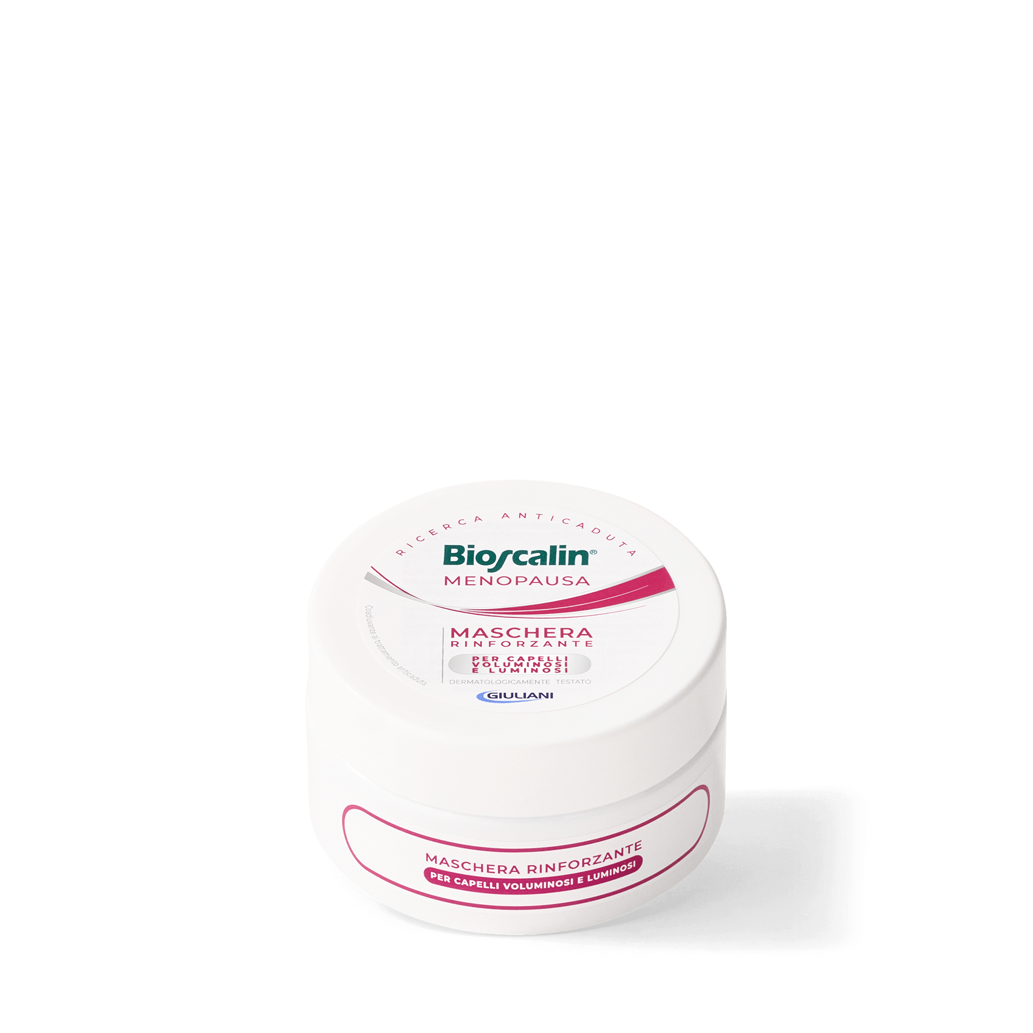 Dettaglio confezione maschera rinforzante Bioscalin® linea Menopausa