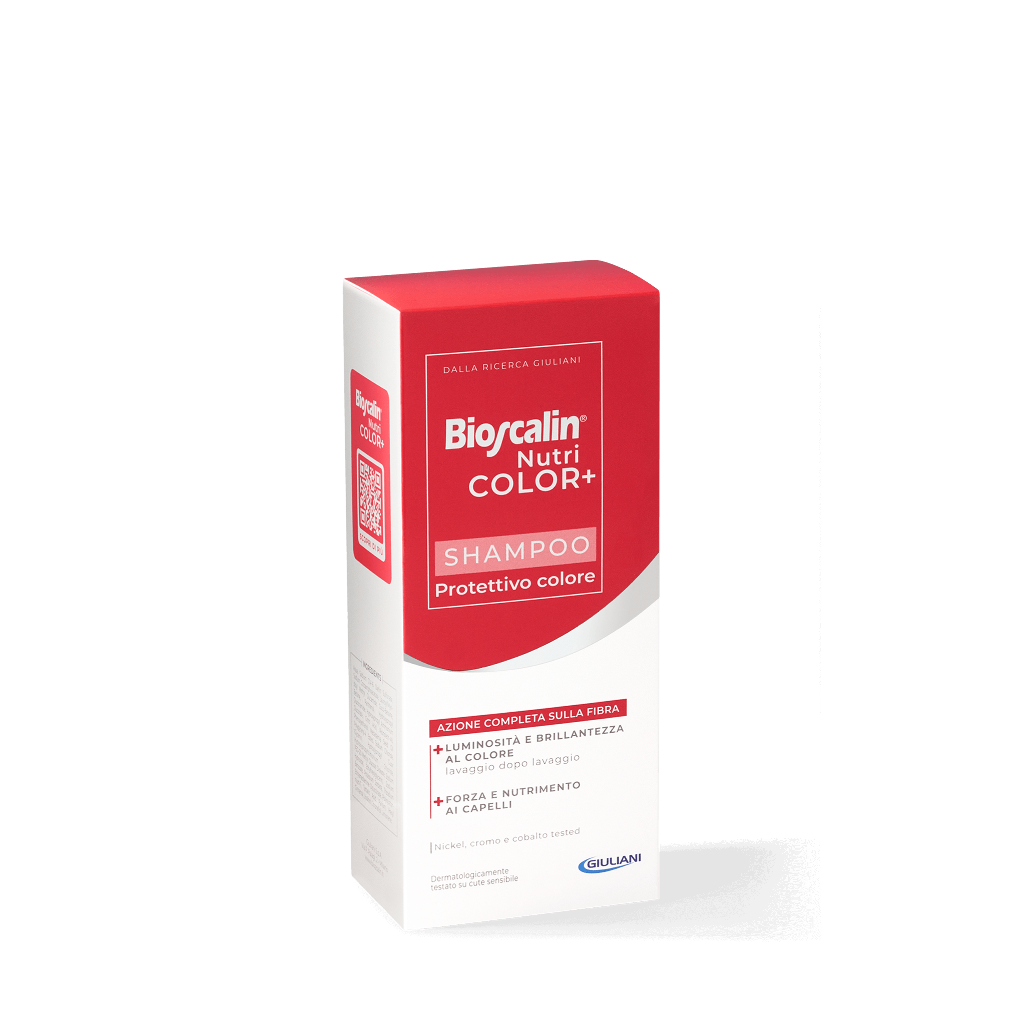 Confezione di Shampoo Protettivo Colore Bioscalin® NutriCOLOR+: dona luminosità e brillantezza al colore
