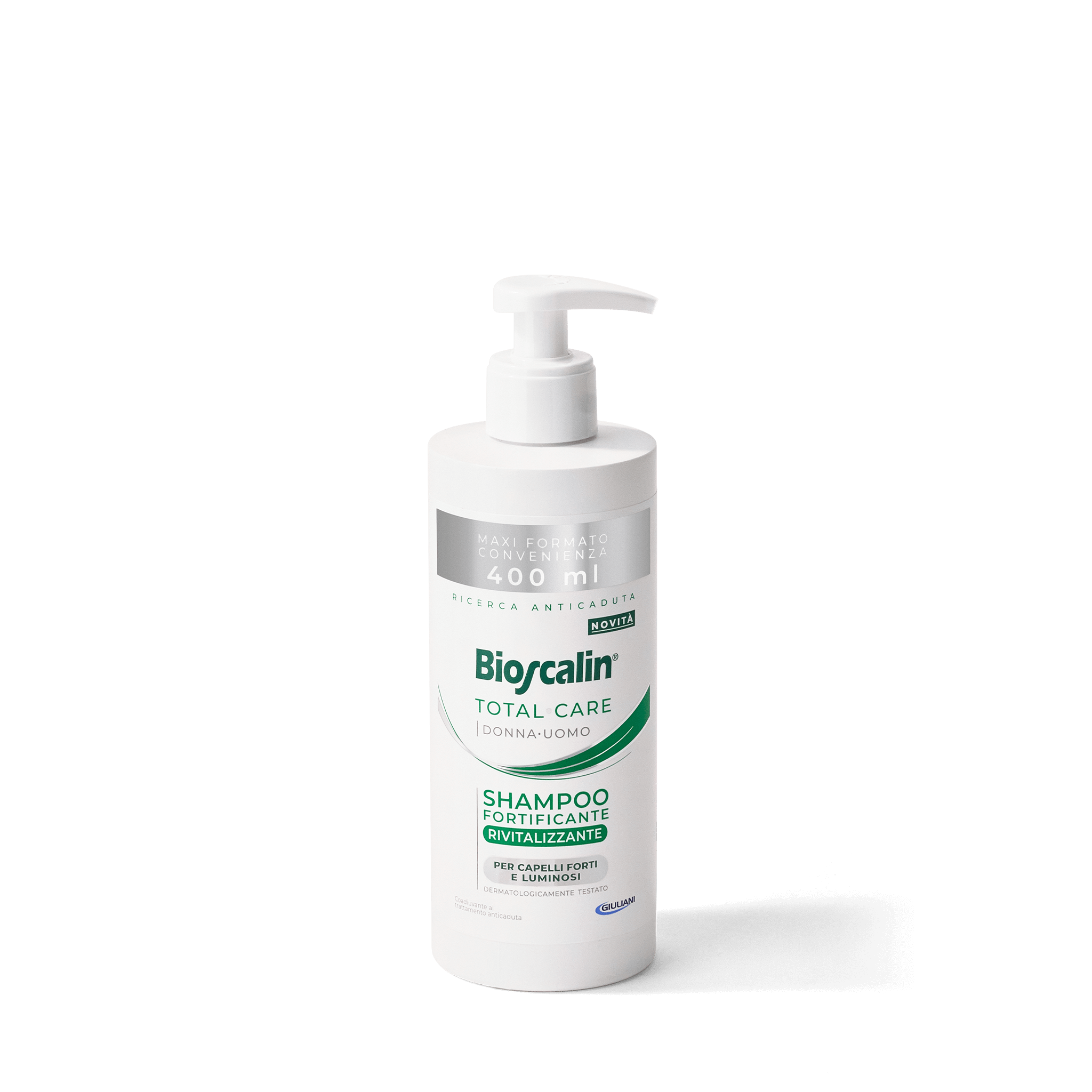 Dettaglio flacone Shampoo rivitalizzante Bioscalin® TOTAL•CARE da 400ml | #format_400 ml