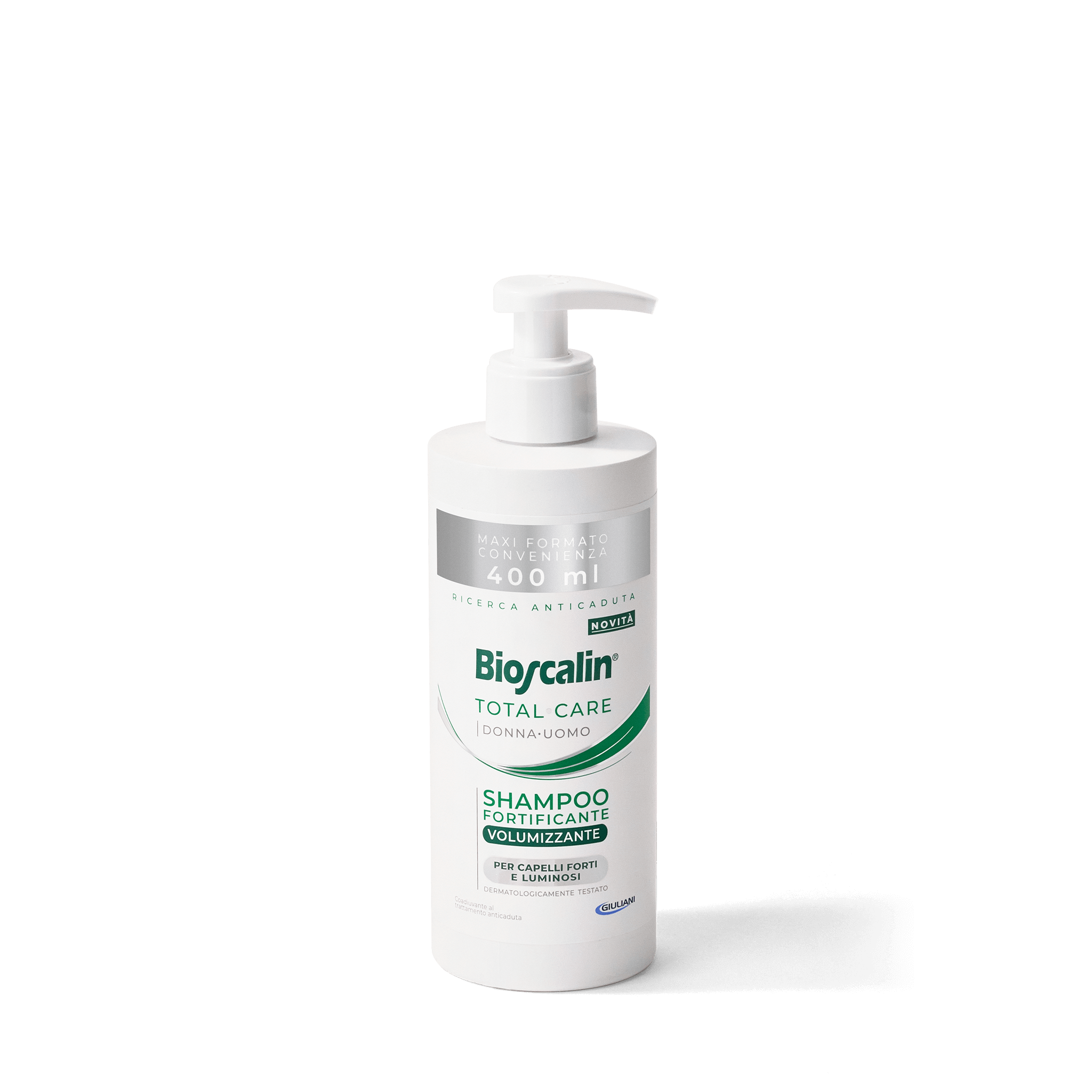 Dettaglio flacone Shampoo volumizzante Bioscalin® TOTAL•CARE da 400ml | #format_400ml